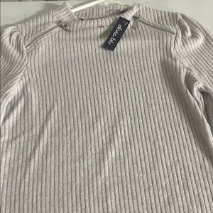 Blue Su Gray Ribbed Women's Top